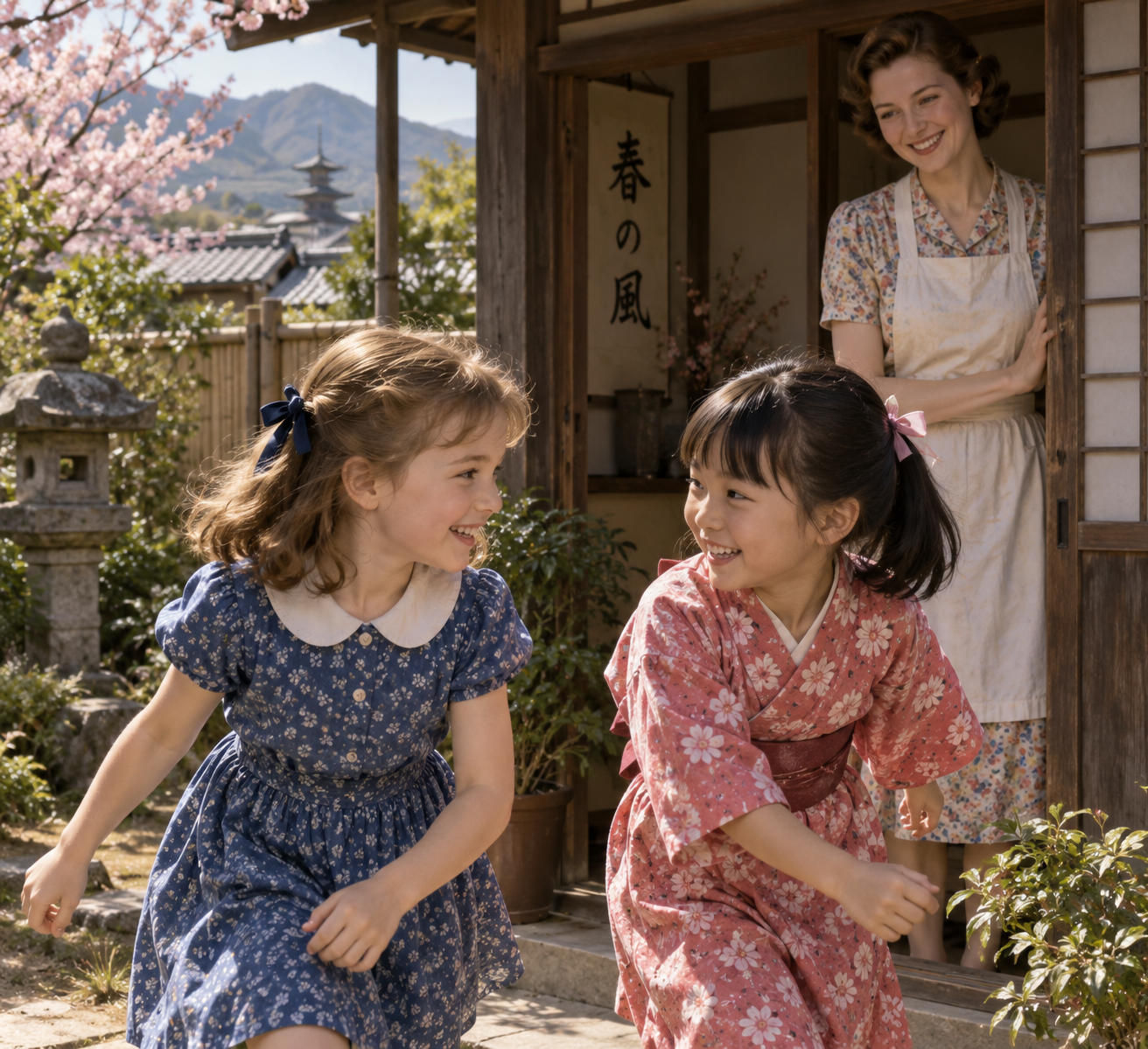 Beverly and Sachiko go out to play