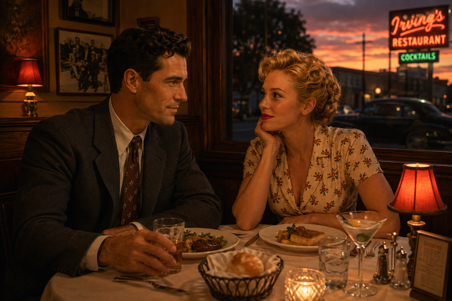 Ray and Beverly have a quiet dinner together